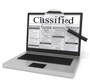 Online Classified Ad in Newspaper