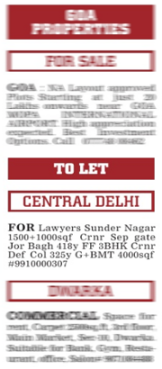 To Rent Ads,To Rent In Deccan Chronicle Hyderabad.Display & Classified ...